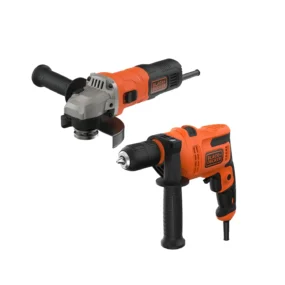 Black+Decker set brusilica 115mm 710W BEG010 i bušilica udarna 500W BEH200